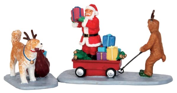 Lemax Playing Santa, Set of 2